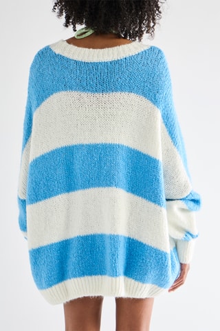 Jersey oversize de lana y mohair - Azul claro
