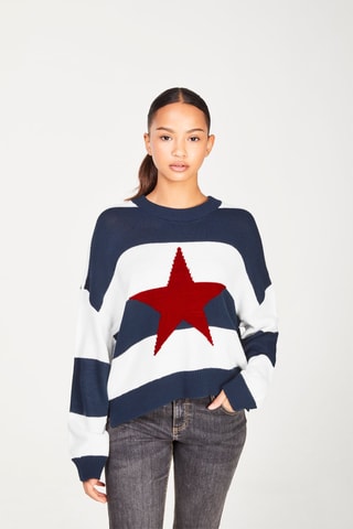 Jersey - Blanco y azul marino