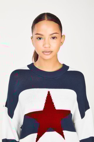 Jersey - Blanco y azul marino