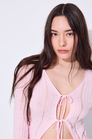 Cárdigan - Rosa claro