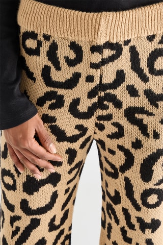 Pantalón wide leg - Amarillo y negro