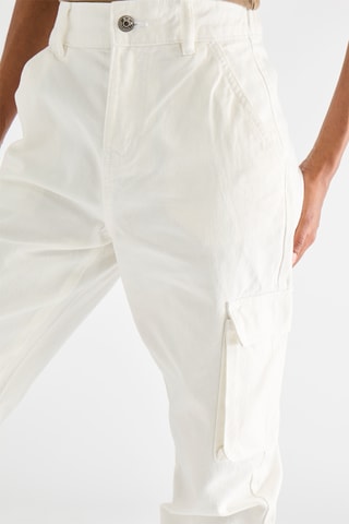 Pantalón cargo - Blanco