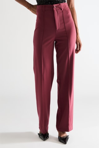 Pantalón de tiro alto - Burdeos