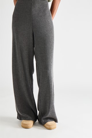 Pantalón de tiro alto - Gris oscuro