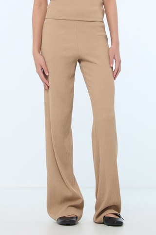 Pantalón wide leg - Beige
