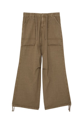 Pantalón fluido - Caqui oscuro