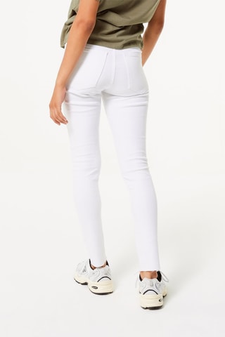Jeggings de tiro alto - Blanco