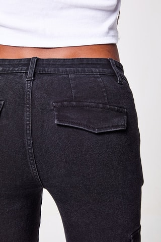 Vaquero skinny fit de tiro alto - Negro