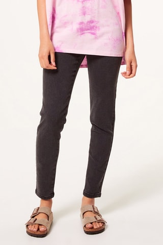 Vaquero skinny fit de tiro alto - Negro