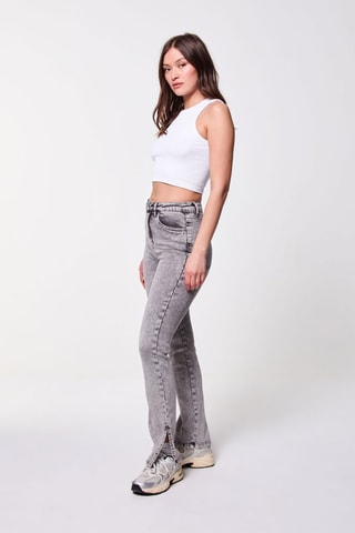 Calças de ganga skinny 
Cinzento