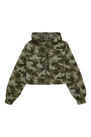 Chaqueta con capucha - Caqui