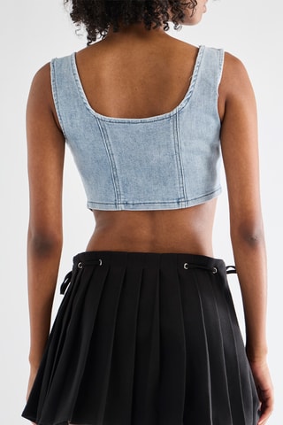 Crop top vaquero University of California Los Angeles - Azul claro