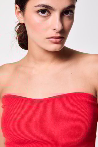 Crop top bustier - Rojo