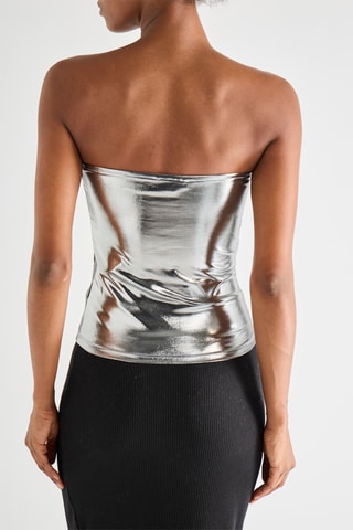 Top bustier - Plateado