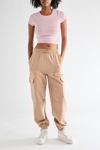 Crop top - Blanco y rojo