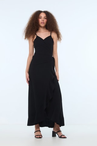 Vestido cruzado - Negro