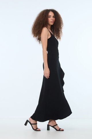 Vestido cruzado - Negro