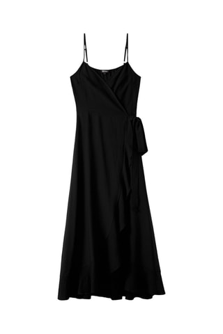 Vestido cruzado - Negro