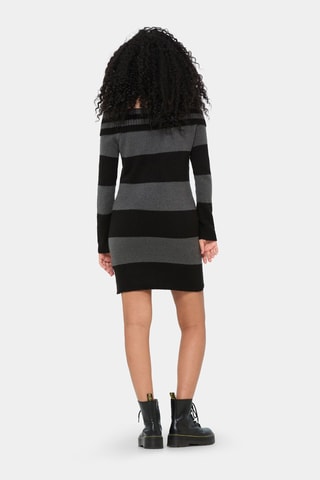 Vestido jersey - Negro y gris