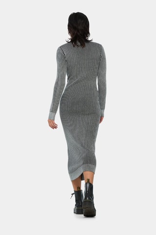 Vestido largo - Blanco y negro