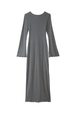 Vestido largo - Gris antracita jaspeado