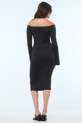 Vestido midi - Negro