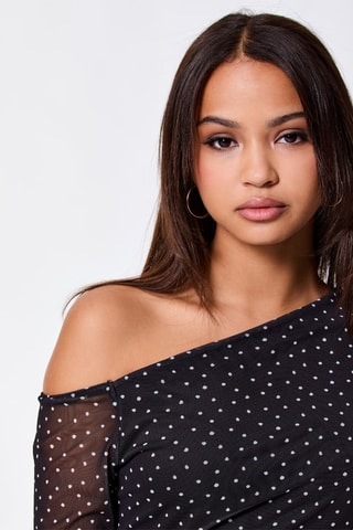 Vestido de tubo - Negro y blanco