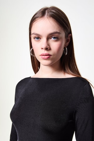 Vestido recto - Negro