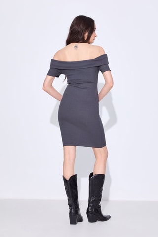 Vestido recto - Gris oscuro