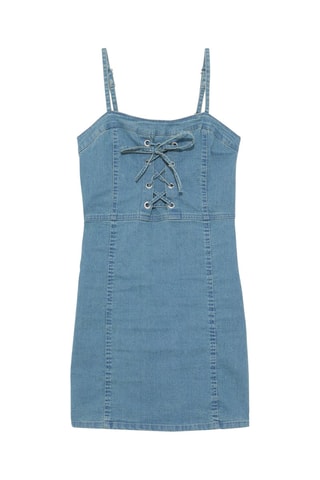 Vestido recto vaquero - Azul denim
