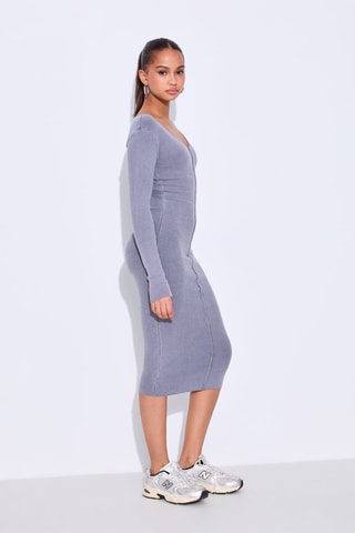 Vestido recto - Gris oscuro