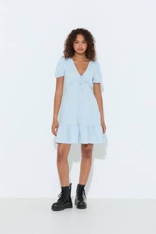 Vestido evasé - Celeste