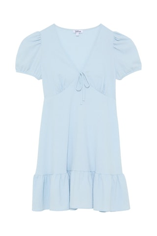 Vestido evasé - Celeste