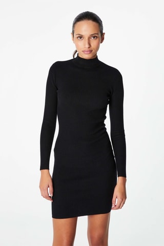 Vestido jersey - 
Negro