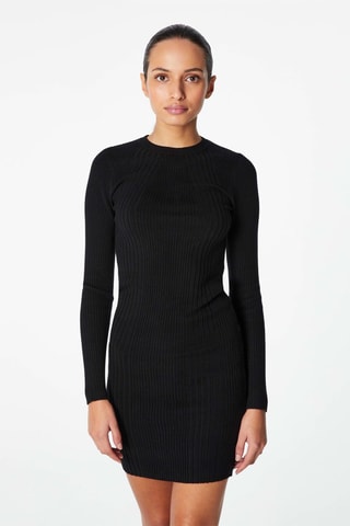 Vestido jersey - 
Negro