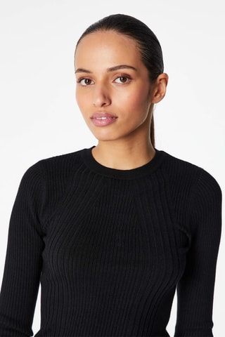 Vestido jersey - 
Negro