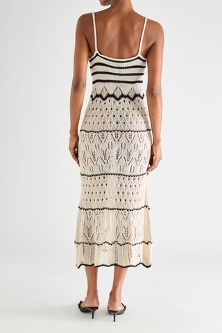 Vestido midi - Blanco roto