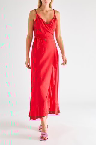 Vestido cruzado - Rojo