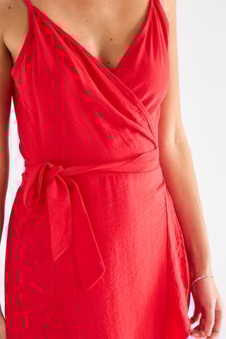 Vestido cruzado - Rojo