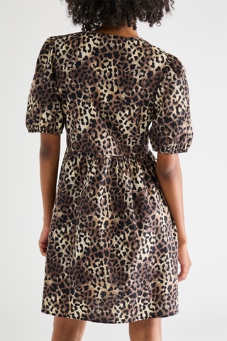 Vestido evasé - Marrón