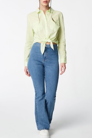 Camisa anudada - Verde claro