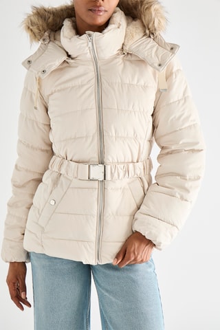 Anorak con capucha - Beige