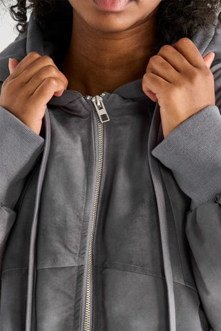 Anorak con capucha - Gris claro