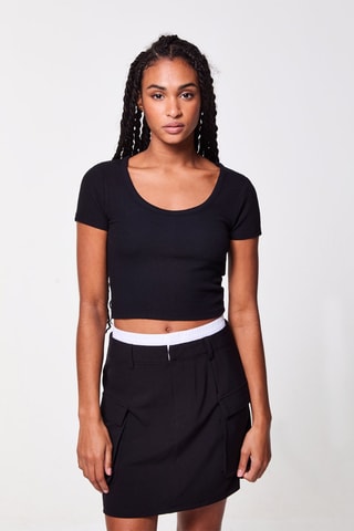 Camiseta ajustada - Negro