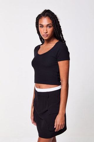 Camiseta ajustada - Negro