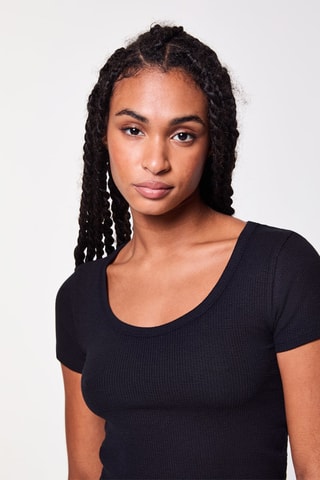 Camiseta ajustada - Negro