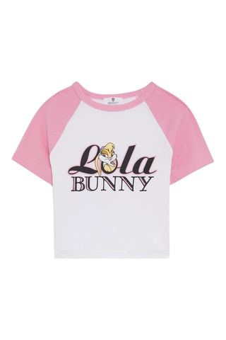 Camiseta crop Lola Bunny Space Jam Looney Tunes - Blanco