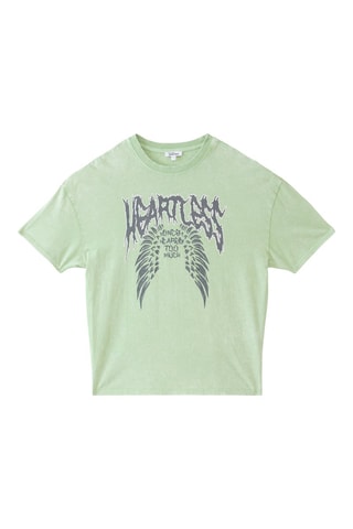 Camiseta oversize - Verde oscuro