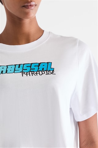 Camiseta cropped - Blanco