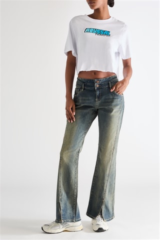 Camiseta cropped - Blanco